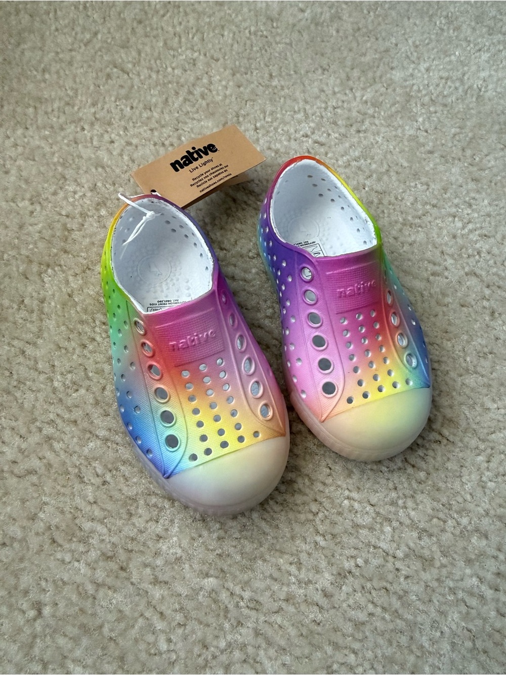 Toddler rainbow Jefferson Native shoes